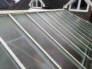 Dirty conservatory roof